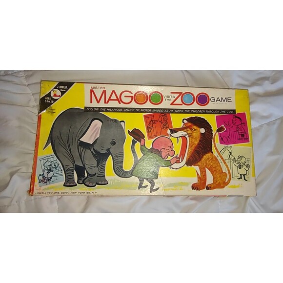 1961 RARE Vintage Mister Magoo Visits The Zoo Board Game Lowell UPA Pictures - Picture 11 of 11